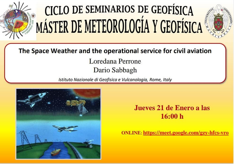 No te pierdas nuestro seminario de hoy sobre Space Weather!